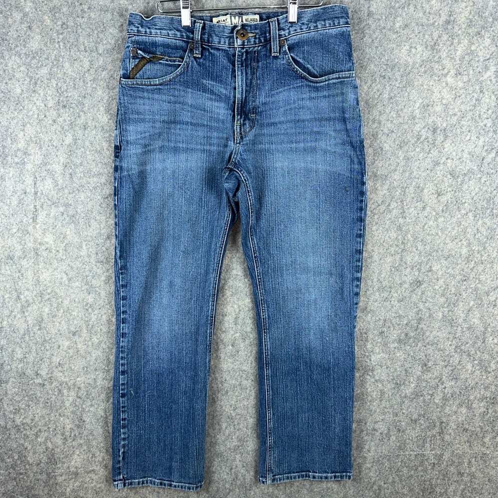 Ariat Jeans Men 32x30 Blue M4 Legacy Relaxed Boot Cut Denim Pants Medium Wash